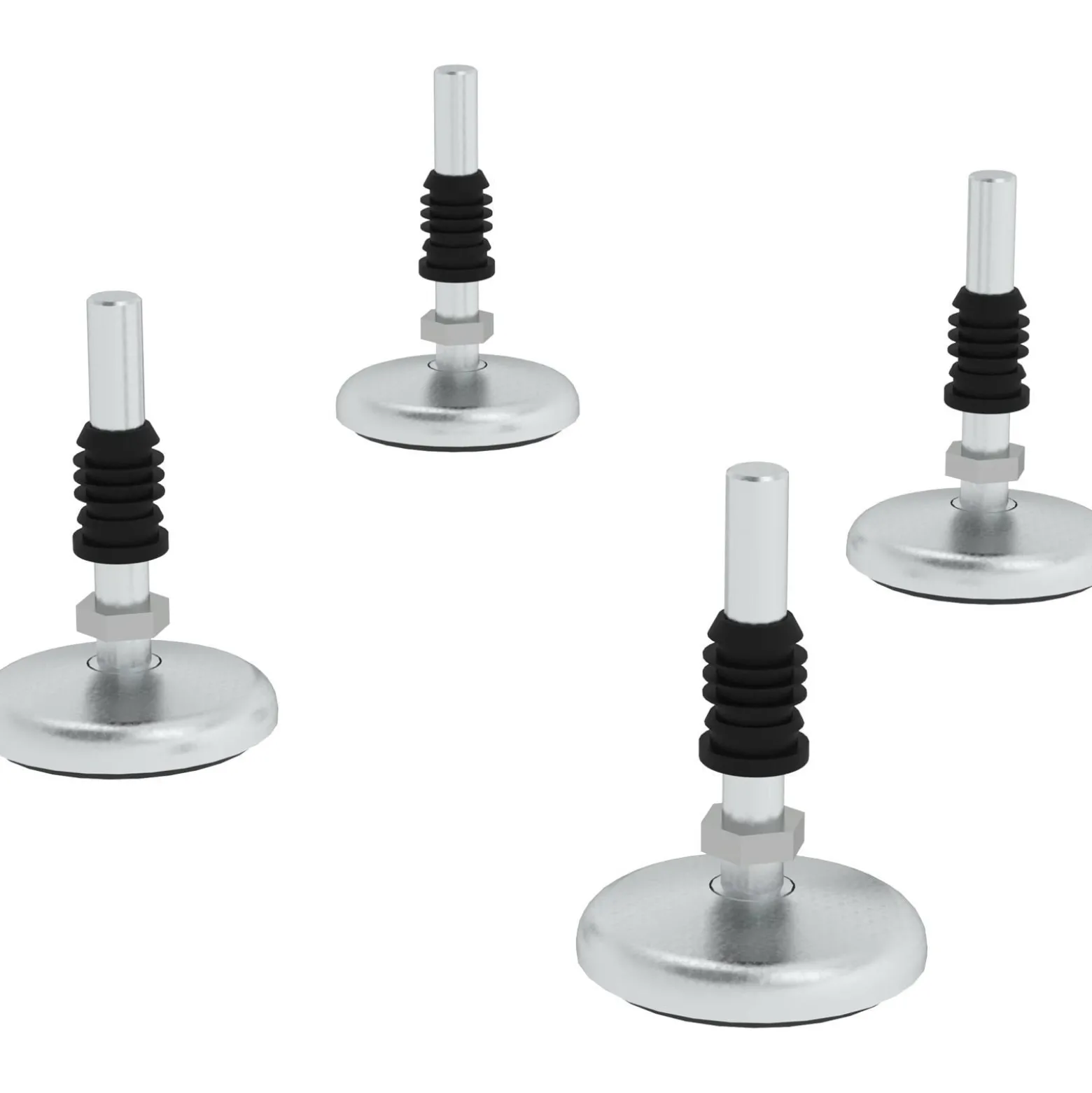 Günzburger Steigtechnik Fußplatten für Aluminium-Arbeitspodest starr - 050042