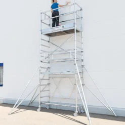 Günzburger Steigtechnik Klappgerüst 0,75 x 1,8 m mit Ausleger Plattformhöhe 3,8 m - 115139