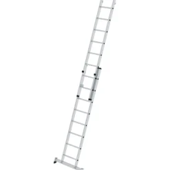 Günzburger Steigtechnik Mehrzweckleiter 2tlg. mit nivello-Traverse 2 x 8 Sprossen - 031216