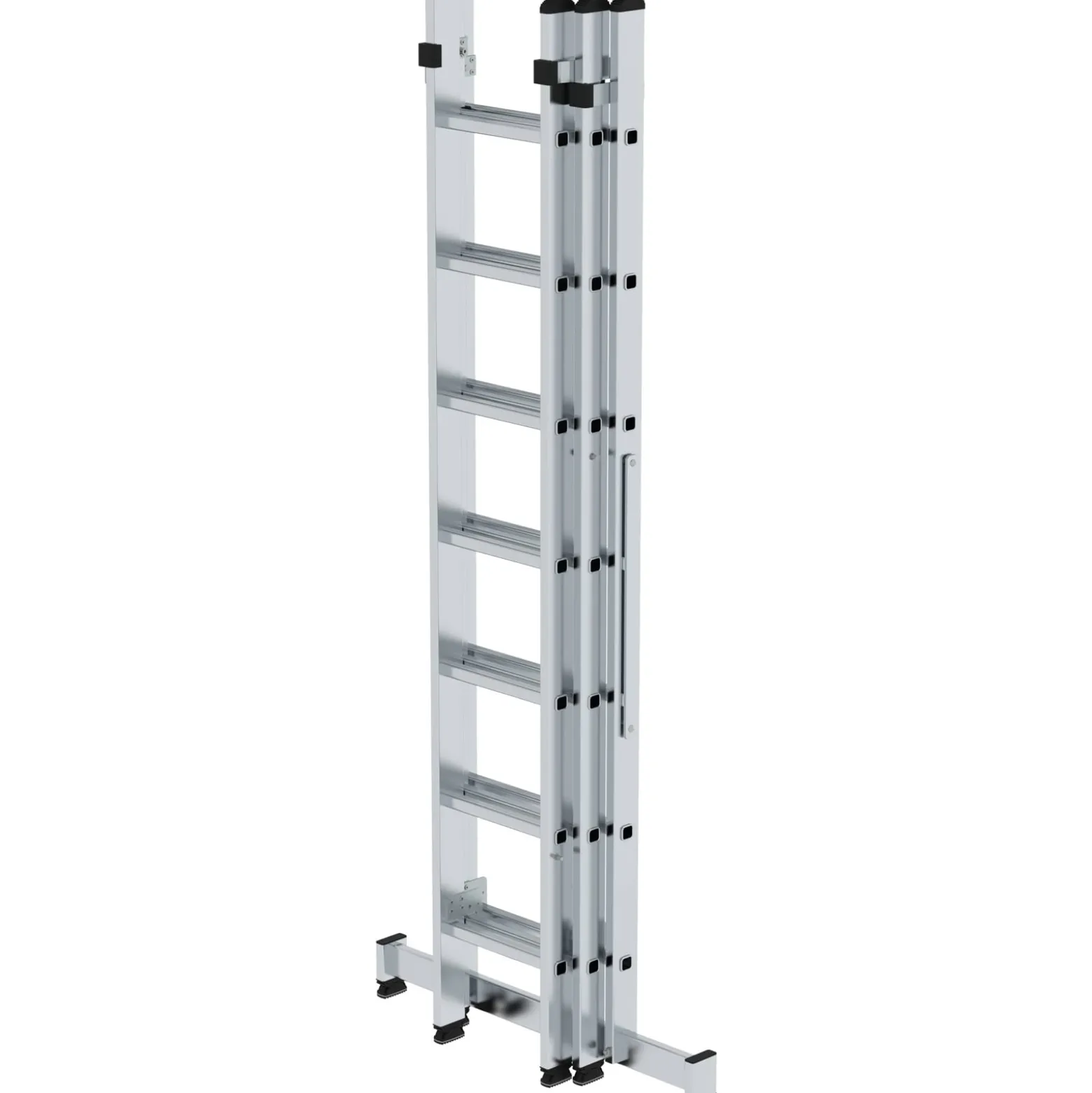 Günzburger Steigtechnik Mehrzweckleiter 3tlg. mit nivello-Traverse 3 x 7 Sprossen - 011107
