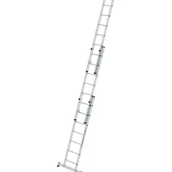 Günzburger Steigtechnik Mehrzweckleiter 3tlg. mit nivello-Traverse 3 x 7 Sprossen - 011107