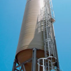 Günzburger Steigtechnik mehrzügige Steigleiter mit Rückenschutz (Maschinen) Edelstahl 12,12 m - 530231