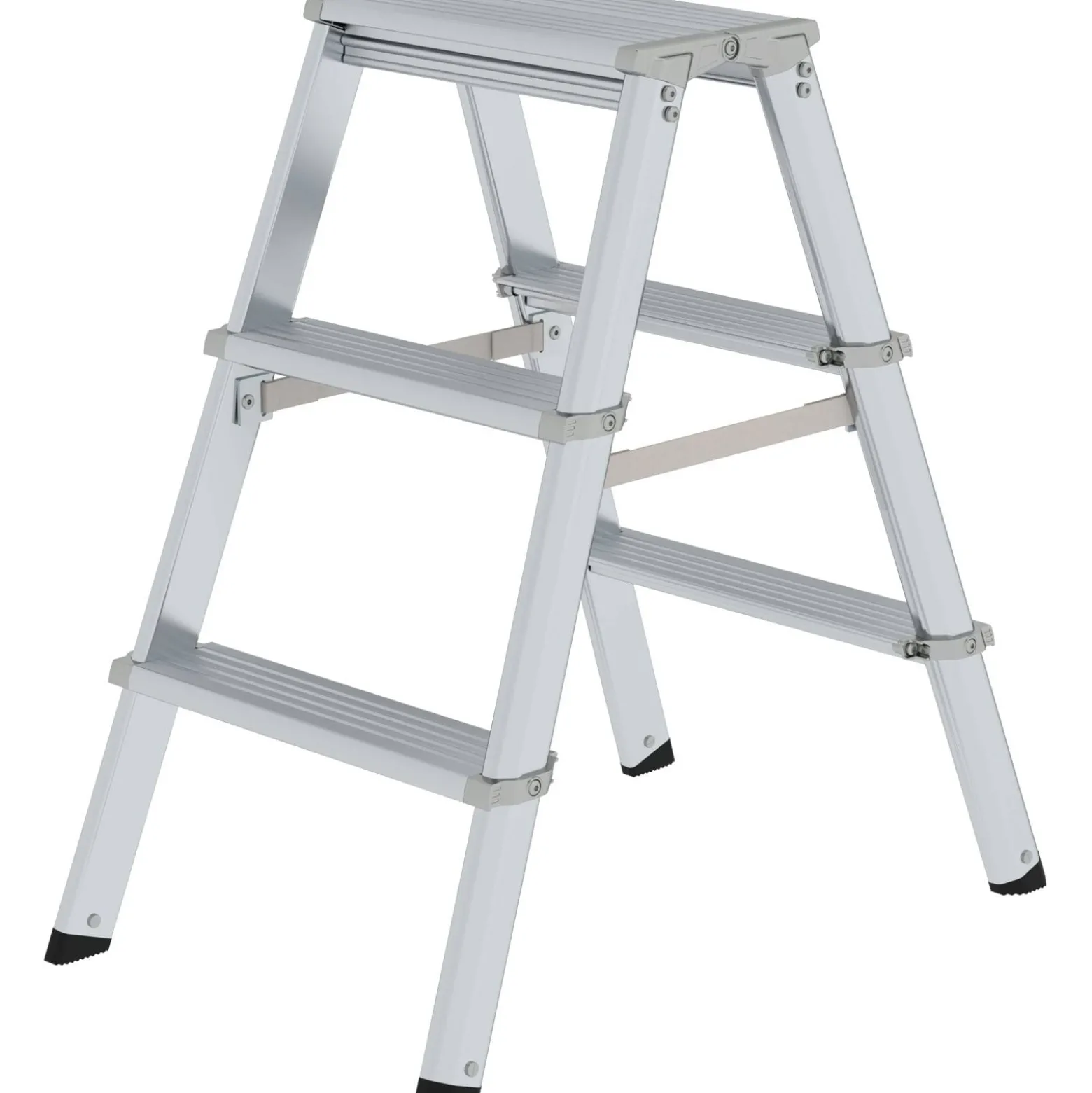 Günzburger Steigtechnik ML Stufen-Stehleiter beidseitig begehbar 2x3 Stufen - 011233