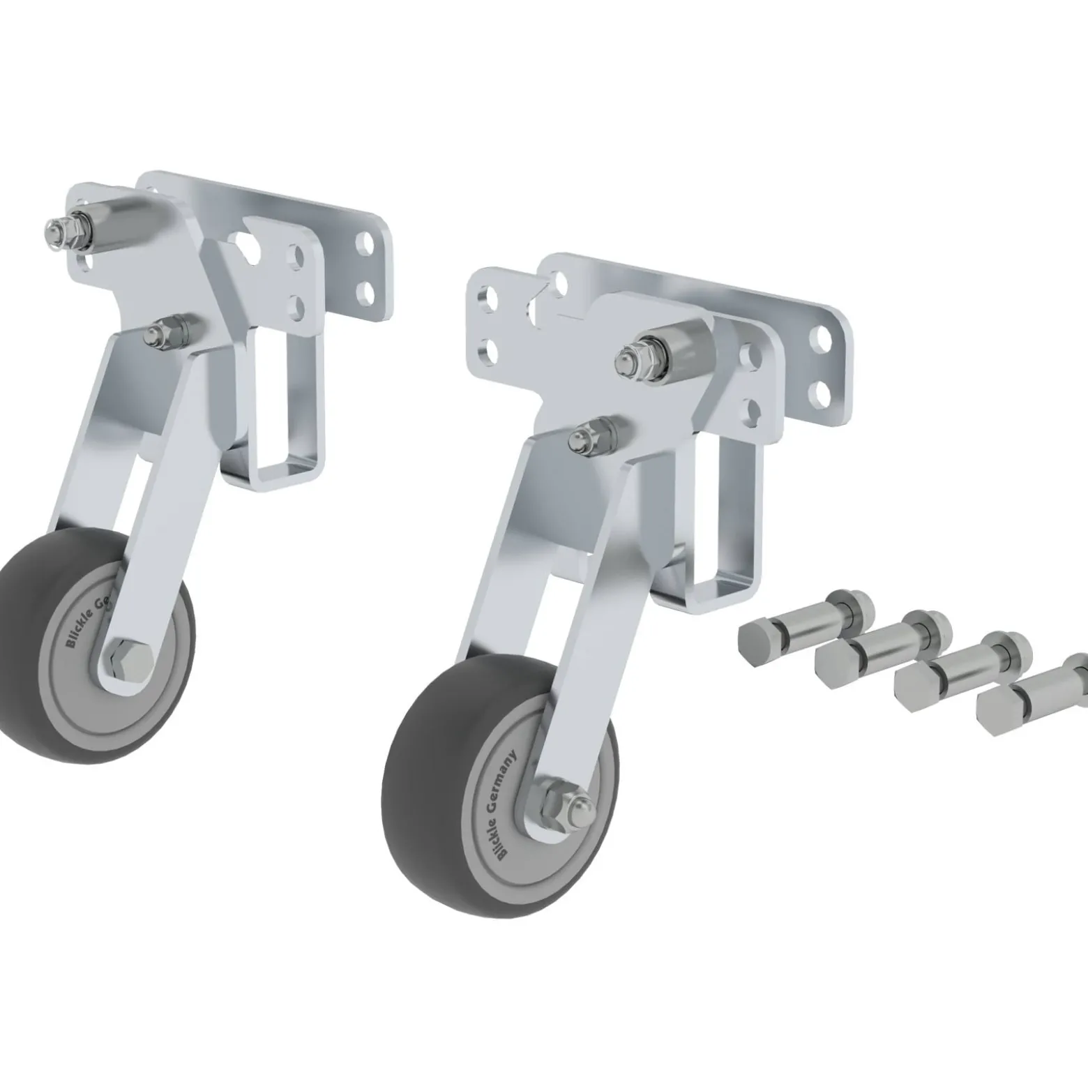 Günzburger Steigtechnik Nachrüstsatz 2x "roll-bar" für Nachrüst-Traverse aus Aluminium oder GFK - 019635