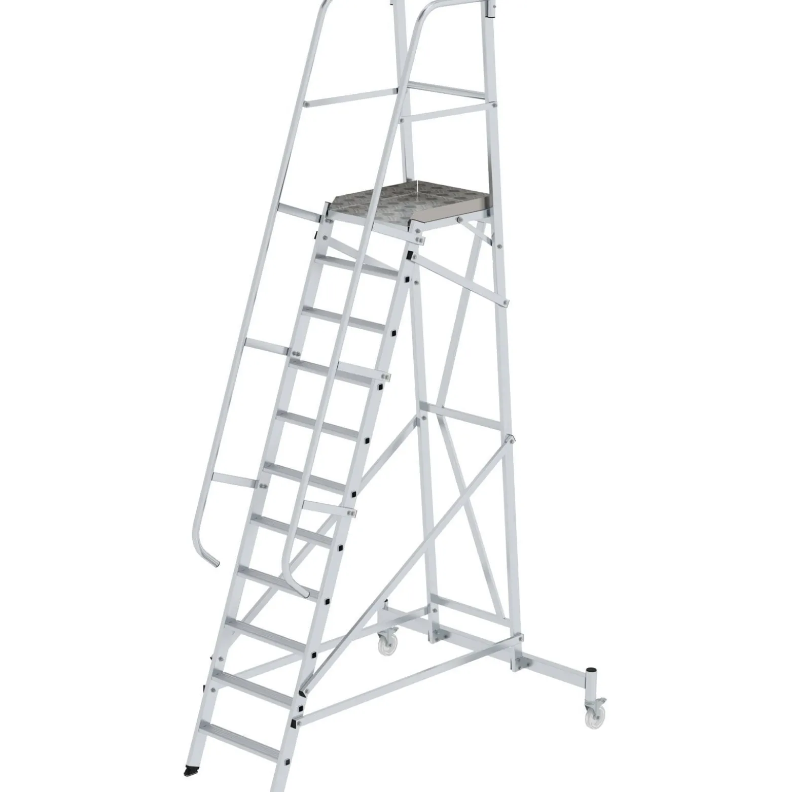 Günzburger Steigtechnik Plattformleiter fahrbar 8 Stufen - 052508