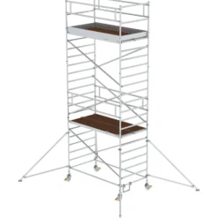 Günzburger Steigtechnik Rollgerüst 1,35 x 2,45 m mit Ausleger & Doppel-Plattform Plattformhöhe 5,35 m - 168535