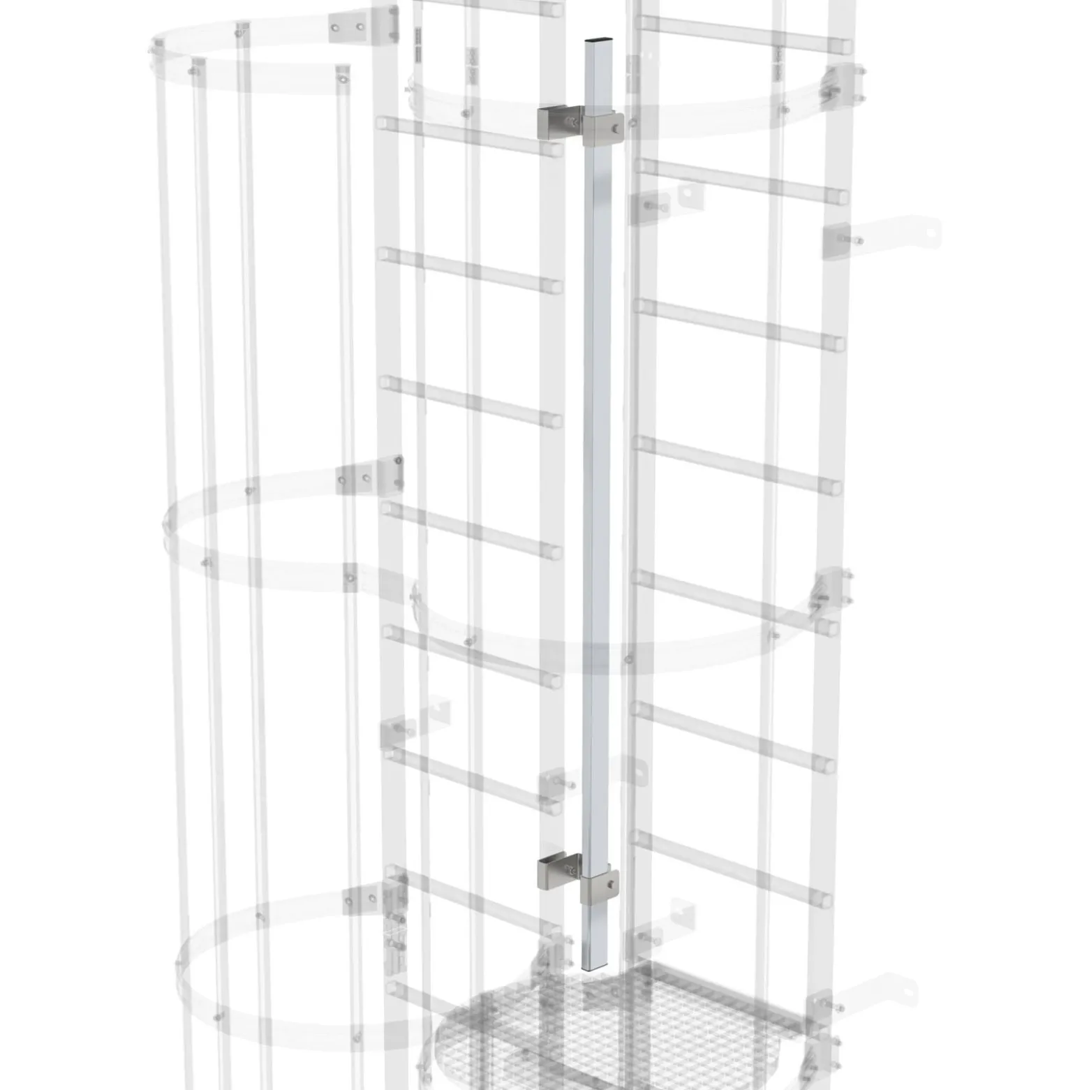 Günzburger Steigtechnik Sicherungsstrebe für versetzte Ausführung Aluminium blank - 062274