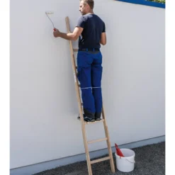 Günzburger Steigtechnik Sprossen-Anlegeleiter Holz ohne Traverse 6 Sprossen - 033106