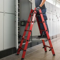 Günzburger Steigtechnik Sprossen-Stehleiter GFK 2 x 14 Sprossen - 036414