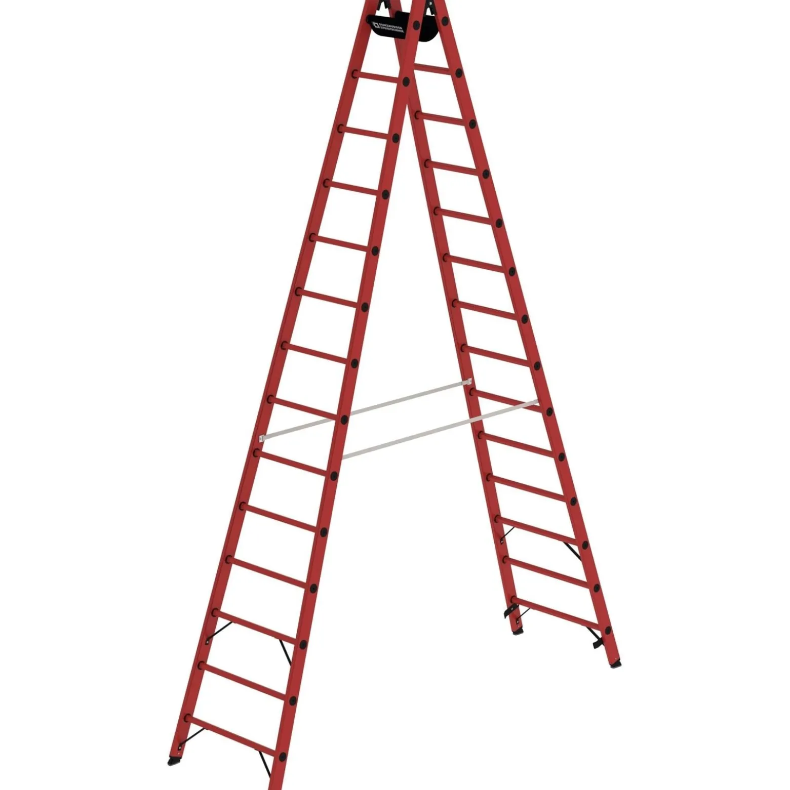 Günzburger Steigtechnik Sprossen-Stehleiter GFK 2 x 14 Sprossen - 036414