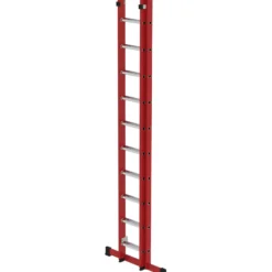 Günzburger Steigtechnik Sprossen-Schiebeleiter 2tlg. GFK/Alu mit Standard-Traverse 2 x 10 Sprossen - 035510
