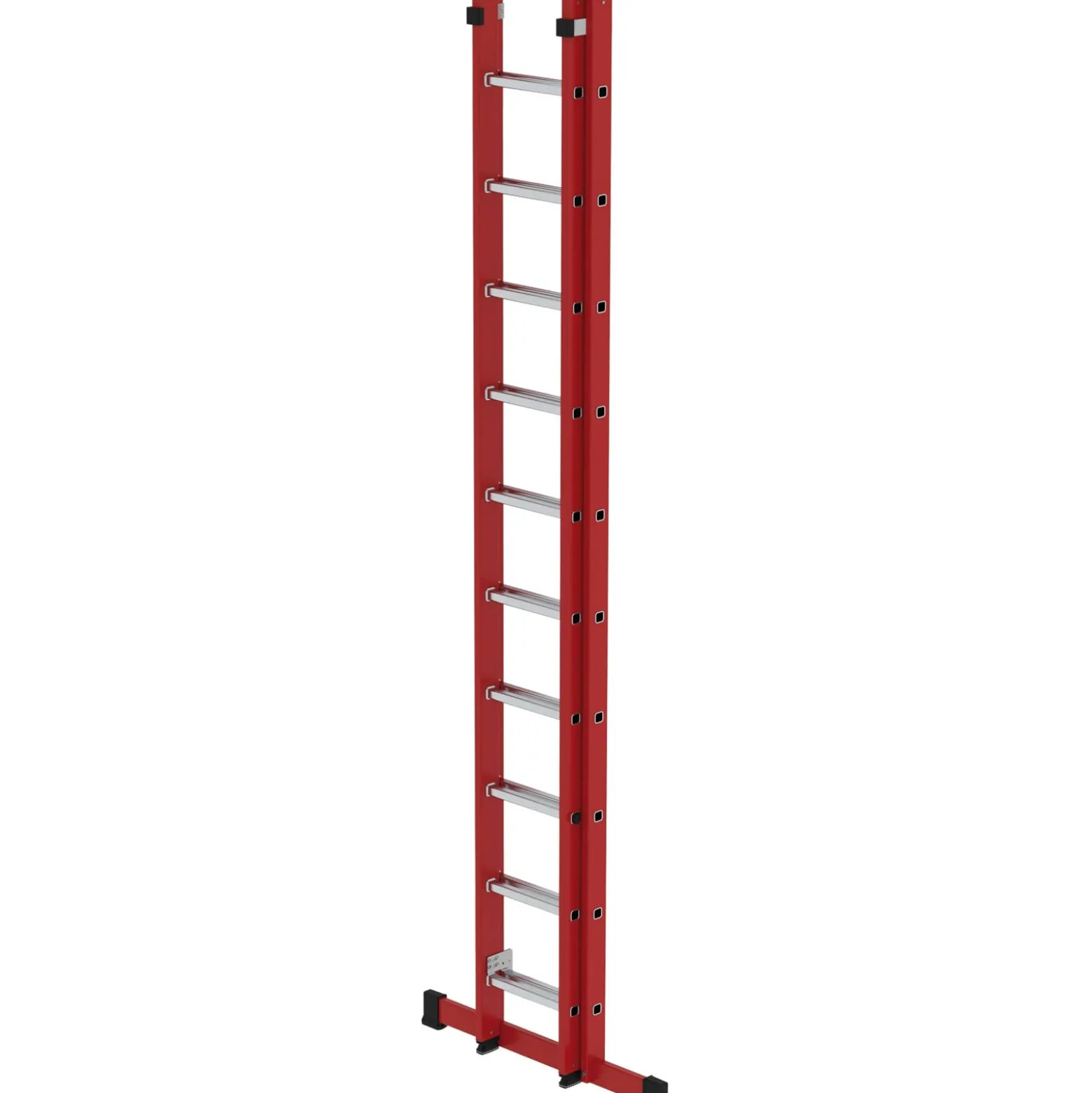 Günzburger Steigtechnik Sprossen-Schiebeleiter 2tlg. GFK/Alu mit Standard-Traverse 2 x 10 Sprossen - 035510