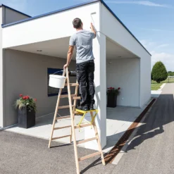 Günzburger Steigtechnik Sprossen-Stehleiter Holz 2 x 4 Sprossen - 033208