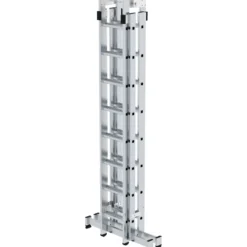 Günzburger Steigtechnik Sprossen-Stehleiter 4tlg. mit nivello-Traverse 4 x 8 Sprossen - 033032