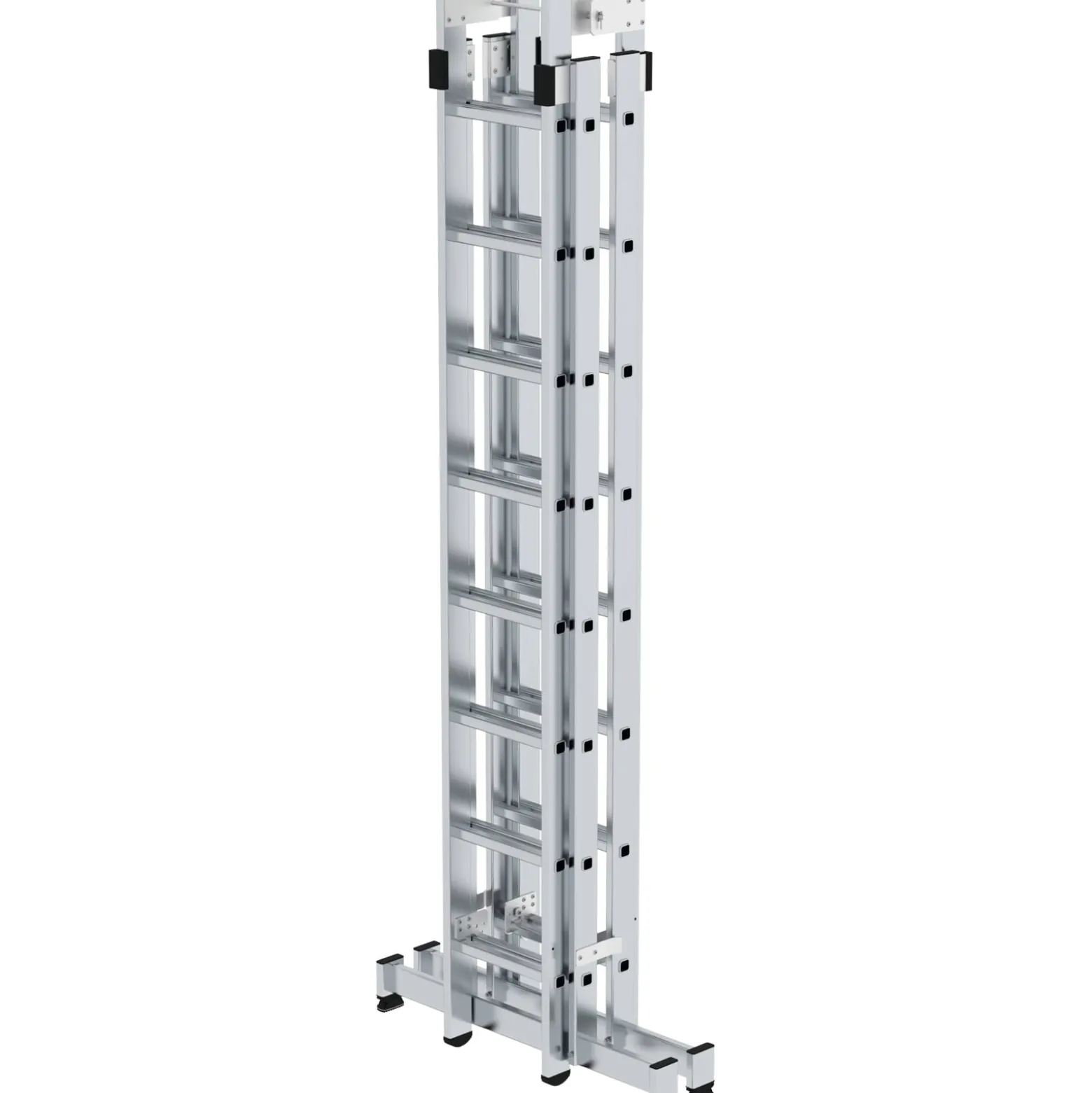 Günzburger Steigtechnik Sprossen-Stehleiter 4tlg. mit nivello-Traverse 4 x 8 Sprossen - 033032