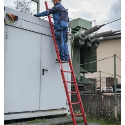 Günzburger Steigtechnik Sprossen-Anlegeleiter GFK ohne Traverse 14 Sprossen - 036014