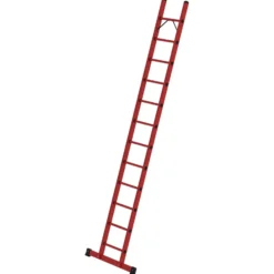 Günzburger Steigtechnik Sprossen-Anlegeleiter GFK mit Traverse 12 Sprossen - 036812