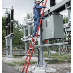Günzburger Steigtechnik Sprossen-Anlegeleiter GFK/Alu ohne Traverse 14 Sprossen - 035014