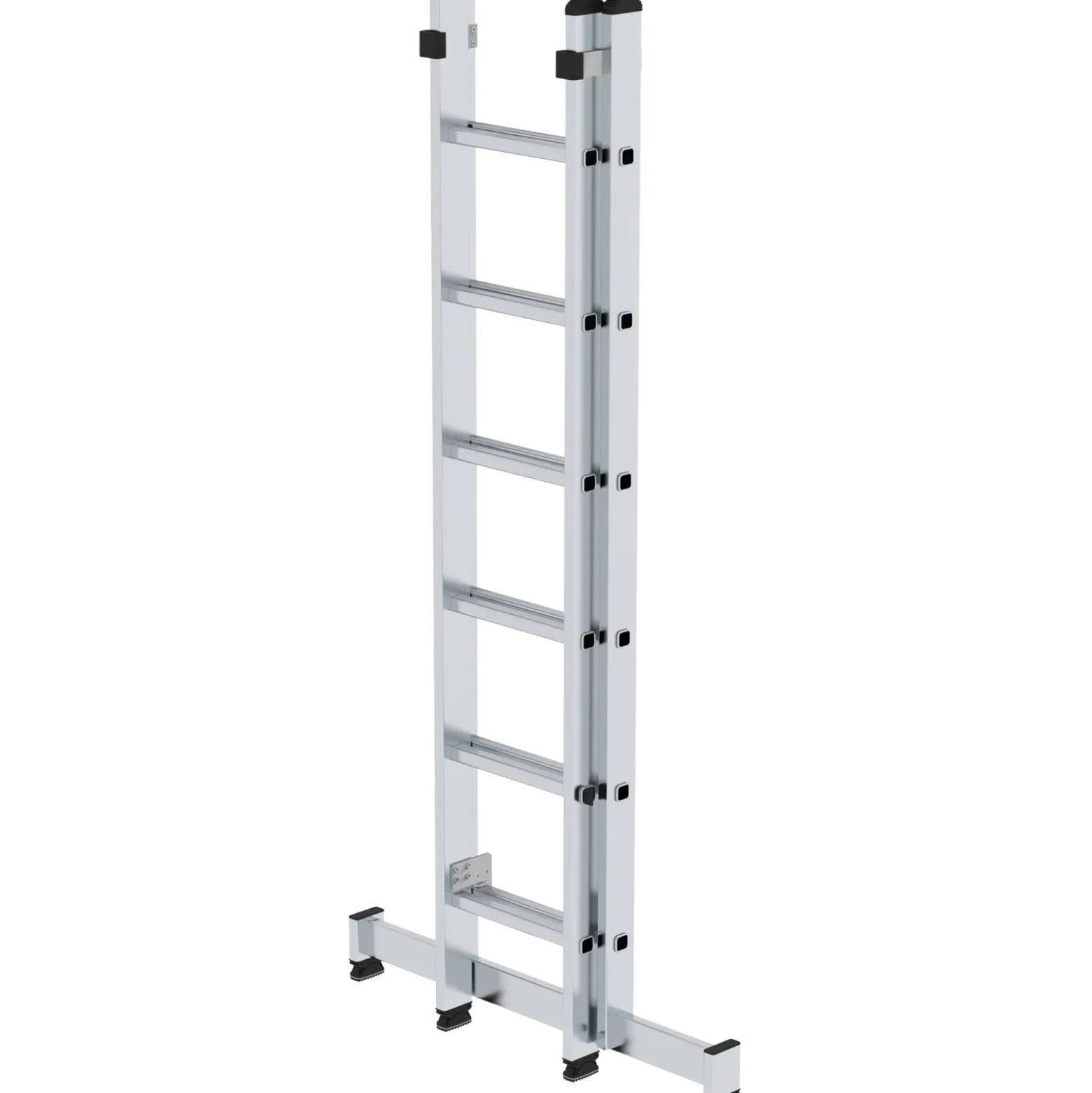 Günzburger Steigtechnik Sprossen-Schiebeleiter 2tlg. mit nivello-Traverse 2 x 6 Sprossen - 020406