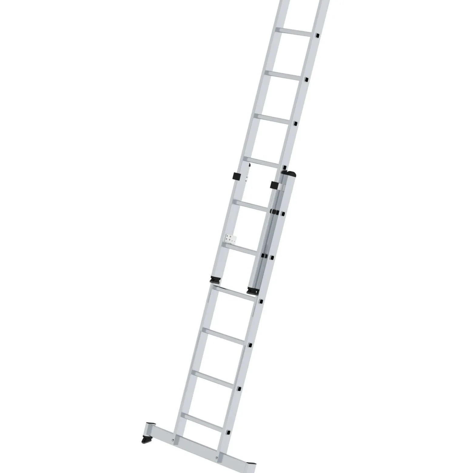 Günzburger Steigtechnik Sprossen-Schiebeleiter 2tlg. mit nivello-Traverse 2 x 6 Sprossen - 020406