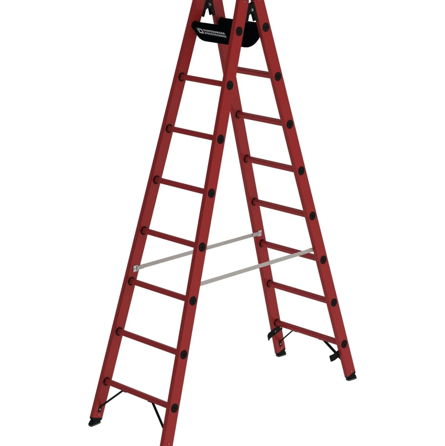 Günzburger Steigtechnik Sprossen-Stehleiter GFK 2 x 8 Sprossen - 036408