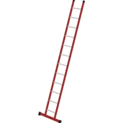 Günzburger Steigtechnik Sprossen-Anlegeleiter GFK/Alu mit Traverse 12 Sprossen - 035312