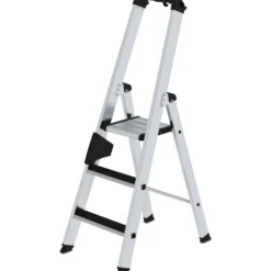 Günzburger Steigtechnik Stufen-Stehleiter einseitig begehbar mit clip-step 3 Stufen - 041503