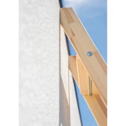 Günzburger Steigtechnik Stufen-Anlegeleiter Holz mit Traverse 12 Stufen - 033722