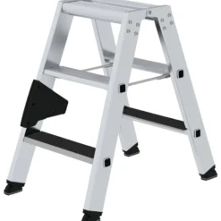 Günzburger Steigtechnik Stufen-Stehleiter beidseitig begehbar mit clip-step R13 2 x 3 Stufen - 041636