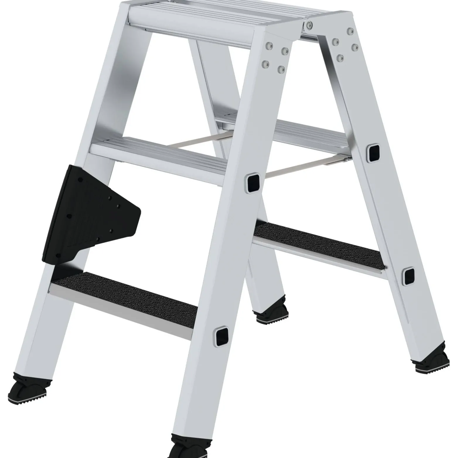 Günzburger Steigtechnik Stufen-Stehleiter beidseitig begehbar mit clip-step R13 2 x 3 Stufen - 041636