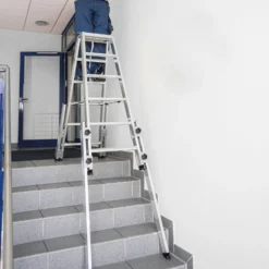 Günzburger Steigtechnik Stufen-Stehleiter treppengängig 2 x 5 Stufen - 042710