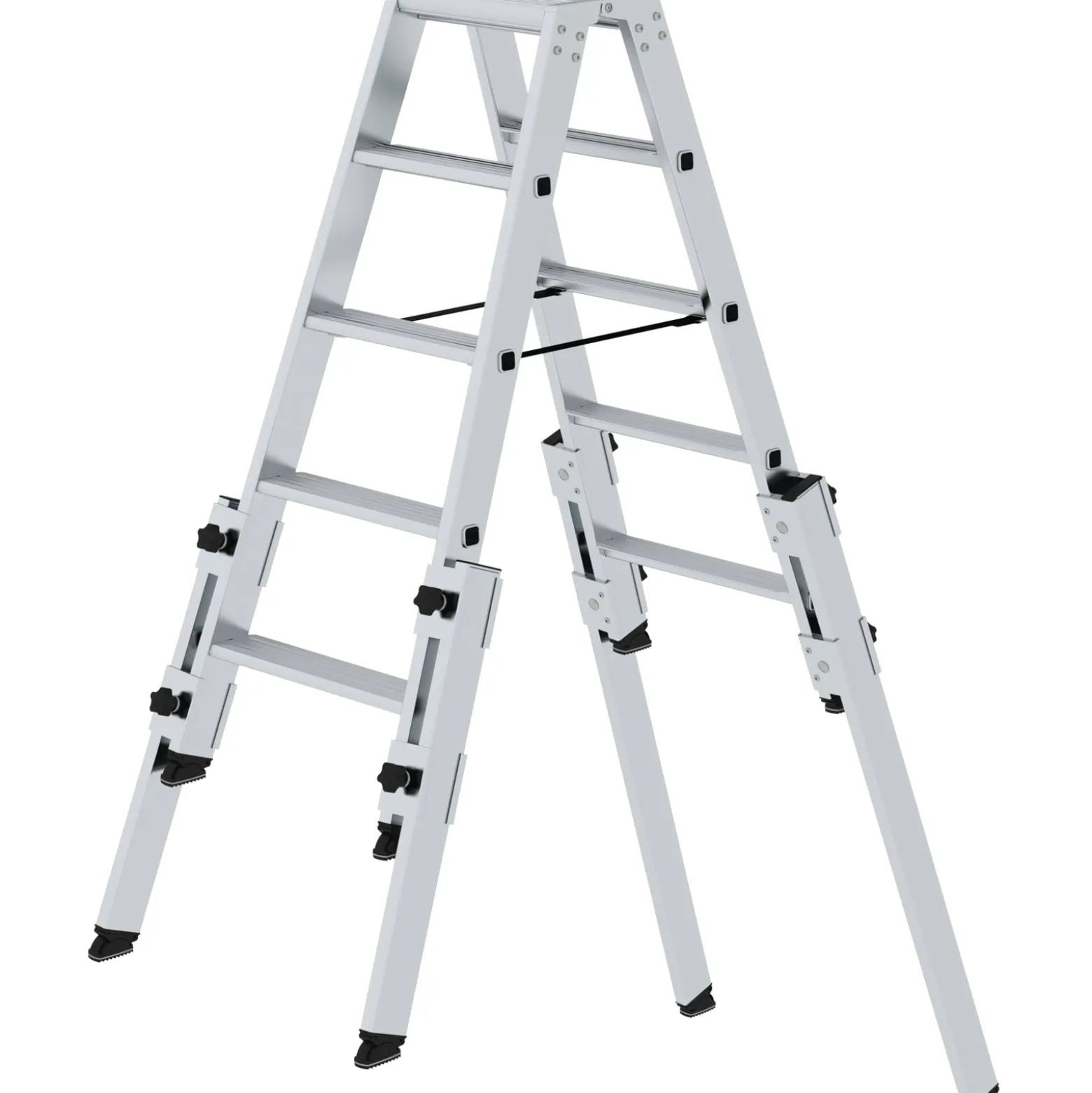 Günzburger Steigtechnik Stufen-Stehleiter treppengängig 2 x 5 Stufen - 042710