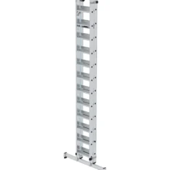 Günzburger Steigtechnik Stufen-Seilzugleiter 2tlg. mit nivello-Traverse 2 x 12 Stufen - 040684