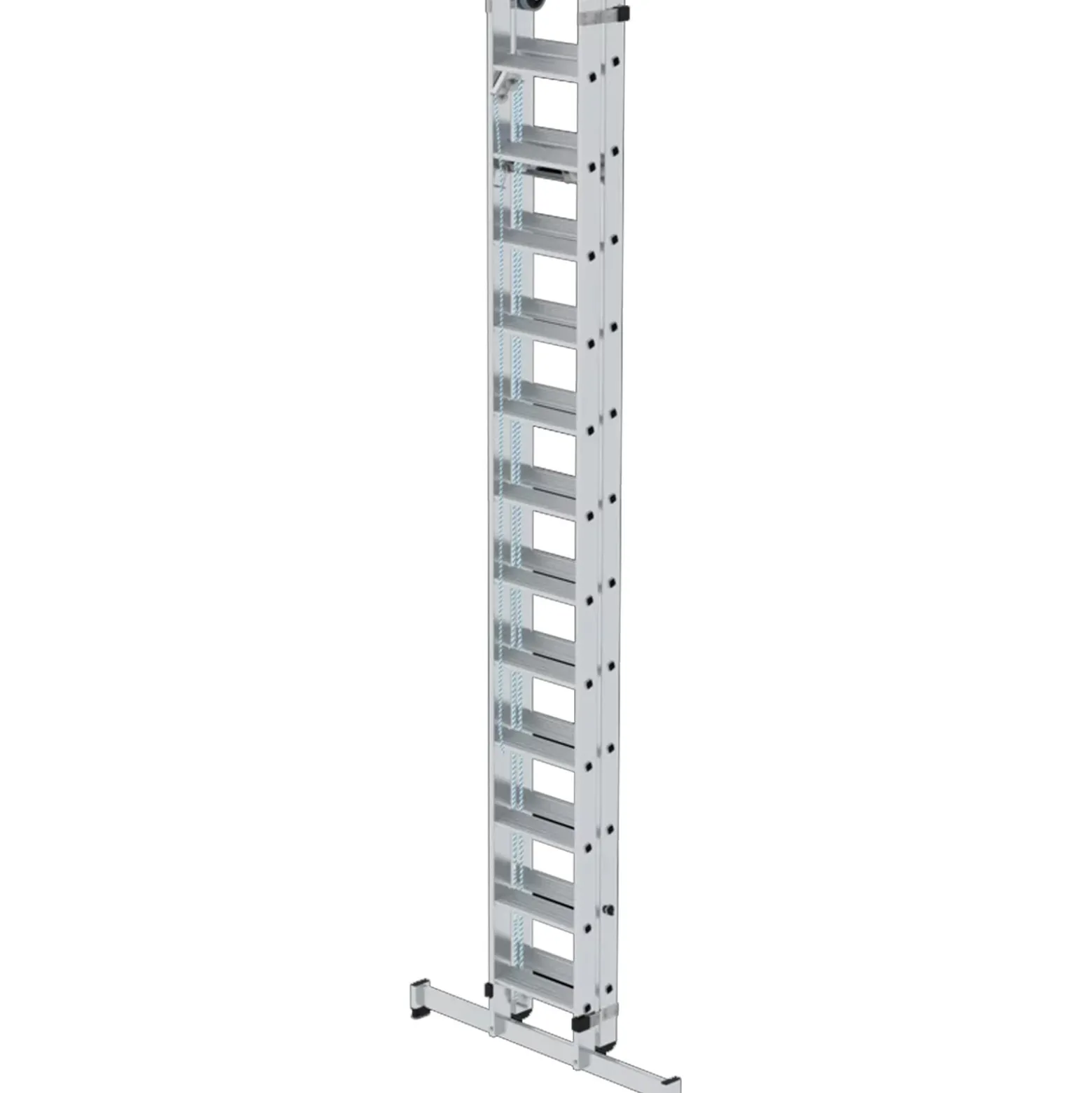Günzburger Steigtechnik Stufen-Seilzugleiter 2tlg. mit nivello-Traverse 2 x 12 Stufen - 040684