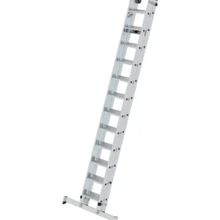 Günzburger Steigtechnik Stufen-Seilzugleiter 2tlg. mit nivello-Traverse 2 x 12 Stufen - 040684