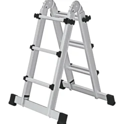 Günzburger Steigtechnik Teleskopleiter 4tlg. mit Traverse 4 x 3 Sprossen - 032121