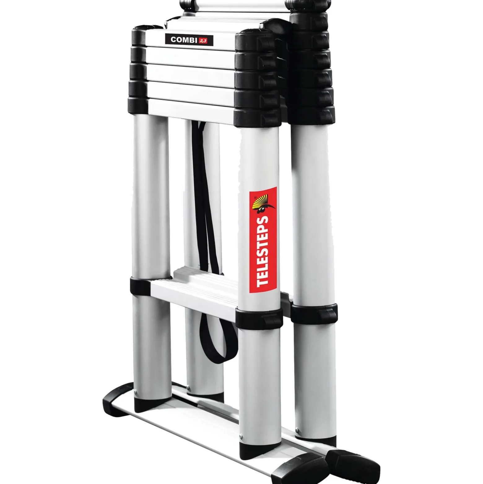Günzburger Steigtechnik Teleskop-Kombileiter Combi Line 6 + 2 Stufen nutzbar als Anlege- oder Stehleiter - 115476