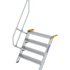 Günzburger Steigtechnik Treppe 60° Stufenbreite 1.000 mm 4 Stufen Aluminium geriffelt - 600324