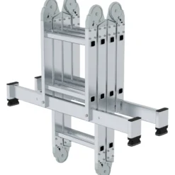 Günzburger Steigtechnik Vielzweckleiter 4tlg. mit nivello-Traverse 2 x 2 + 2 x 3 Sprossen - 031310