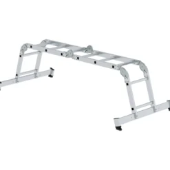 Günzburger Steigtechnik Vielzweckleiter 4tlg. mit nivello-Traverse 2 x 2 + 2 x 3 Sprossen - 031310