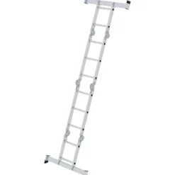 Günzburger Steigtechnik Vielzweckleiter 4tlg. mit nivello-Traverse 2 x 2 + 2 x 3 Sprossen - 031310