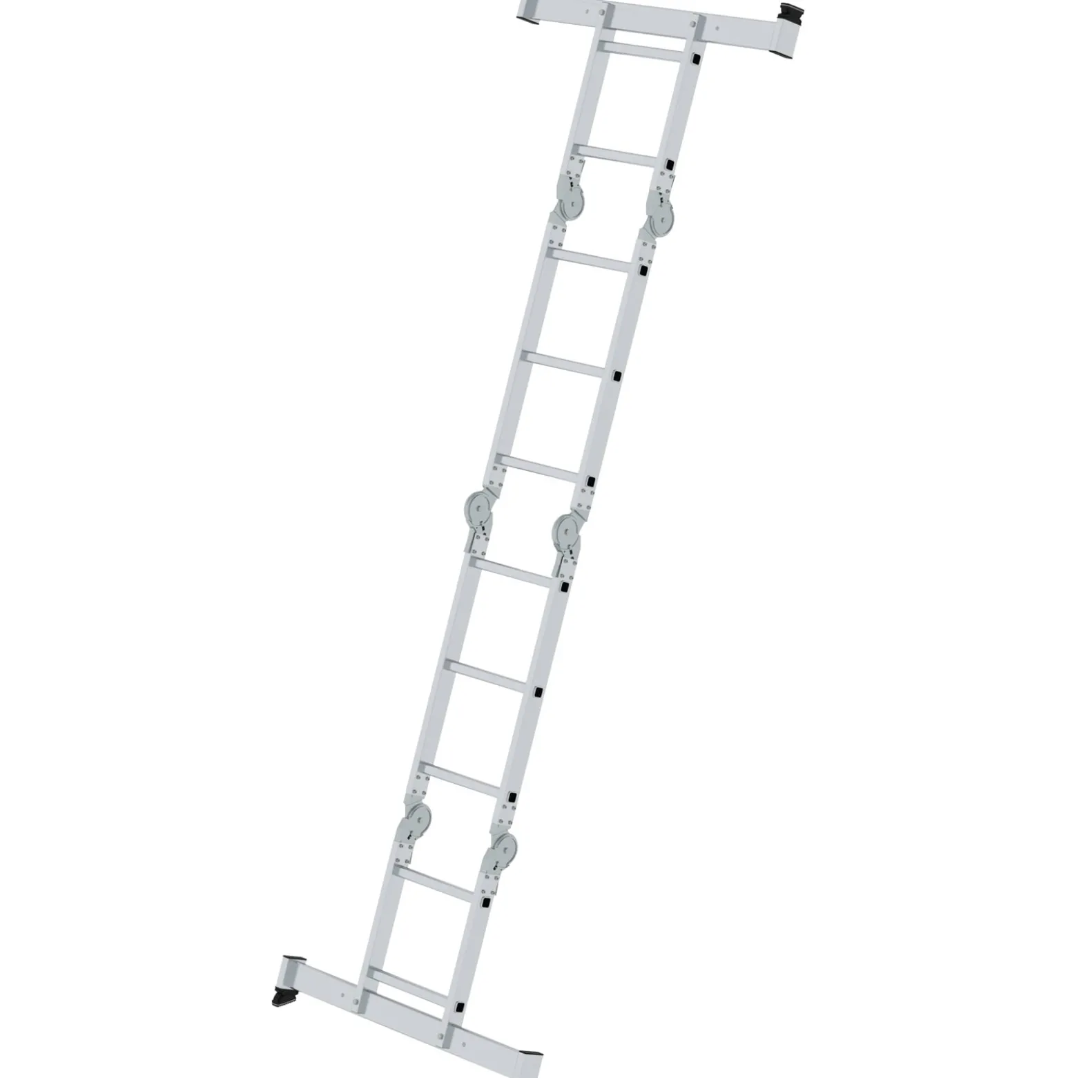 Günzburger Steigtechnik Vielzweckleiter 4tlg. mit nivello-Traverse 2 x 2 + 2 x 3 Sprossen - 031310