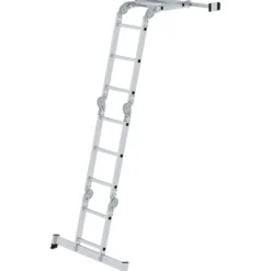 Günzburger Steigtechnik Vielzweckleiter 4tlg. mit nivello-Traverse 2 x 2 + 2 x 3 Sprossen - 031310