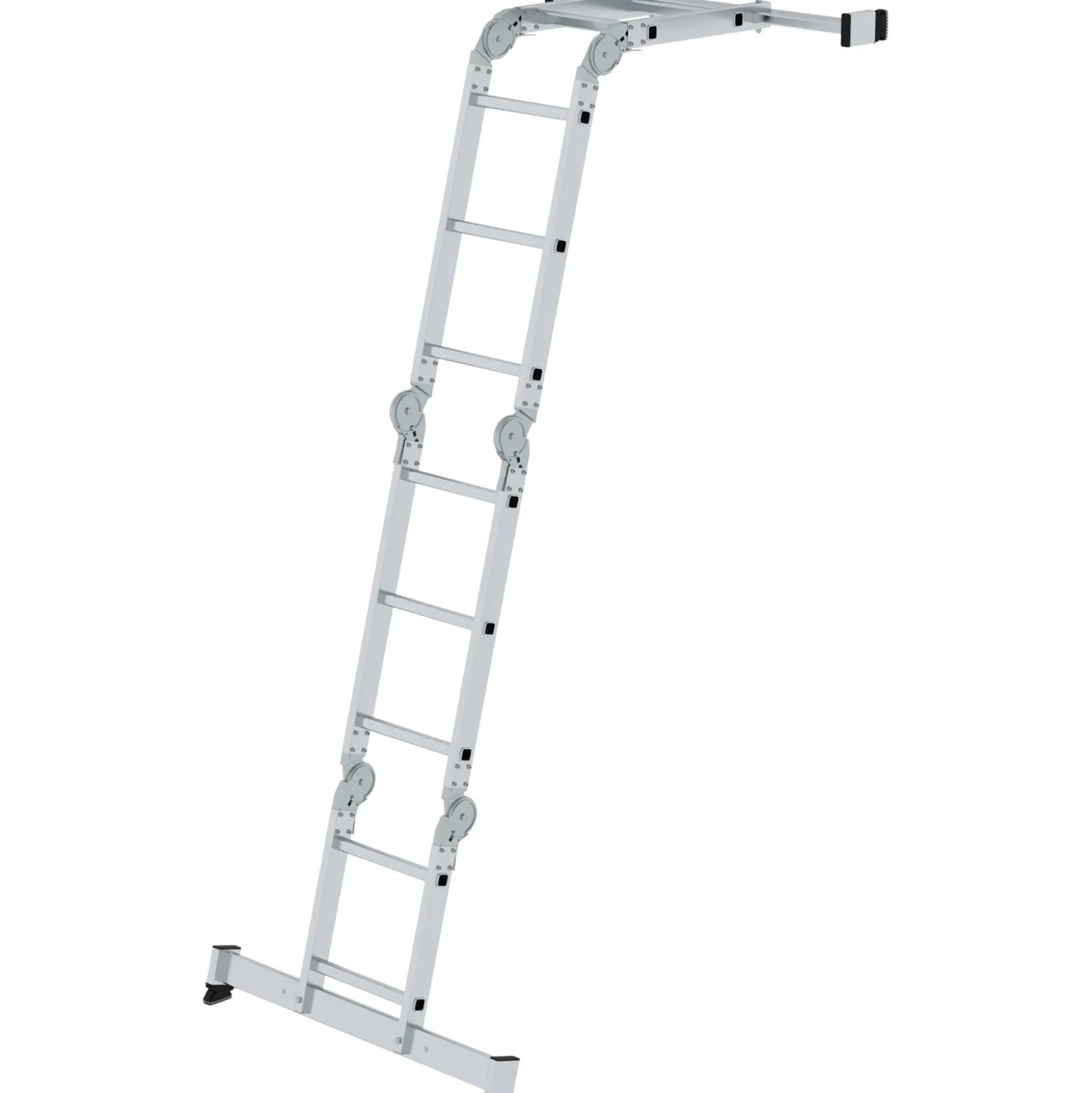Günzburger Steigtechnik Vielzweckleiter 4tlg. mit nivello-Traverse 2 x 2 + 2 x 3 Sprossen - 031310