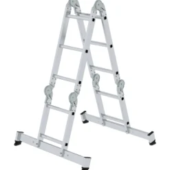 Günzburger Steigtechnik Vielzweckleiter 4tlg. mit nivello-Traverse 2 x 2 + 2 x 3 Sprossen - 031310