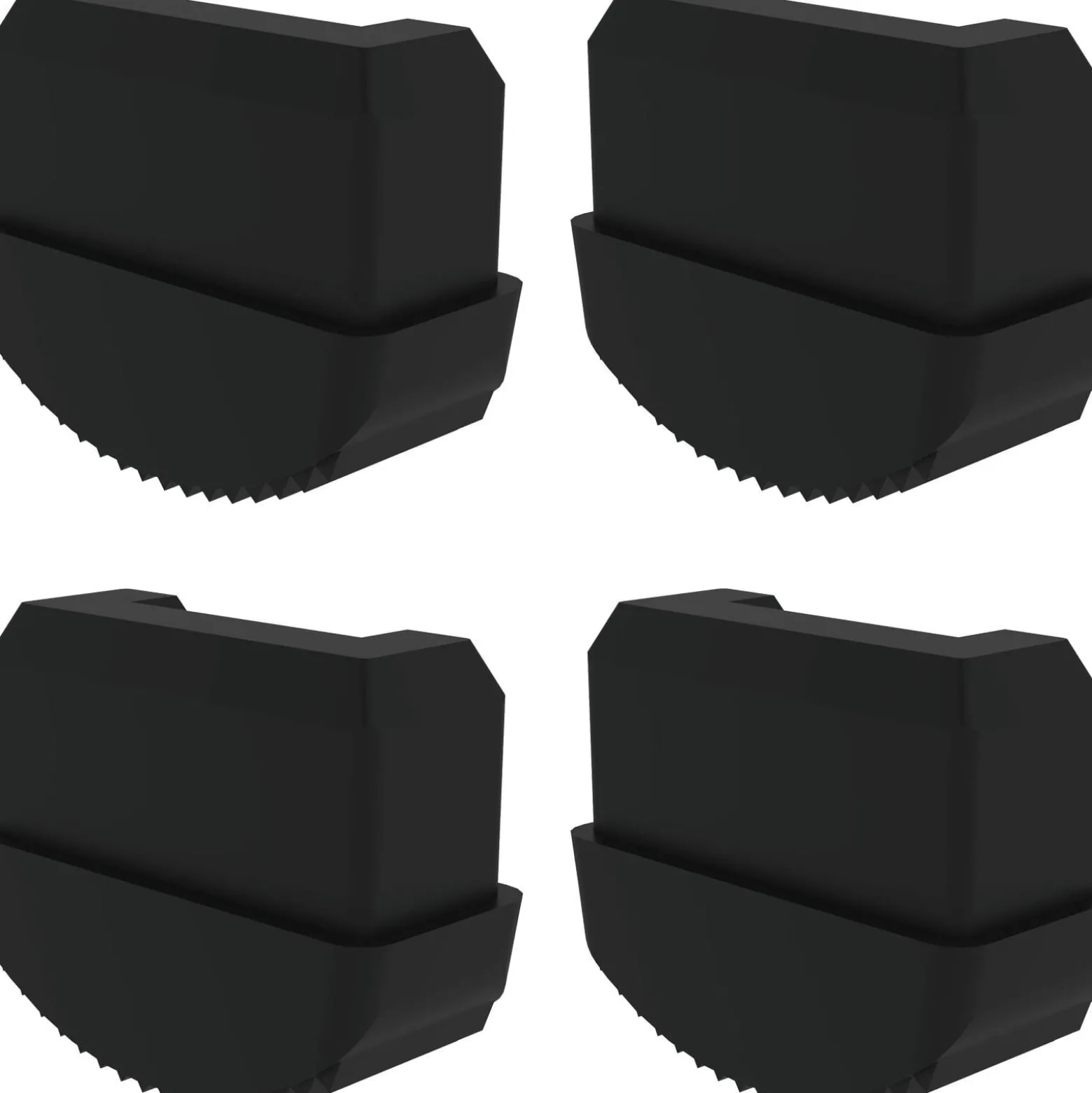 Günzburger Steigtechnik 4x Innenschuh für Podesttreppe für Holmmaß 57 x 25 mm - 019246