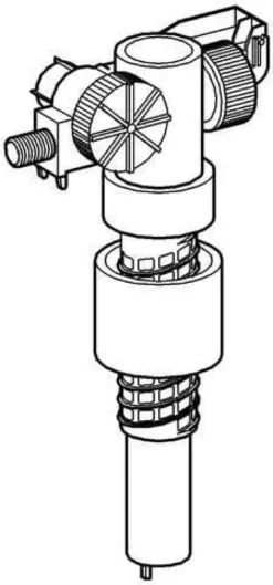 GROHE Füllventil 37095 DN15 mit Abdeckk. und Drossel ohne Versatzausgleichstück