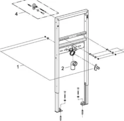 GROHE Waschtisch-Element Rapid SL 38554_1 für Einlochbatterie BH 1,13 m