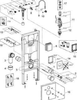 GROHE WC-Set Rapid SL 38722_1 BH 1,13m Betätigung Skate Air alpinweiß