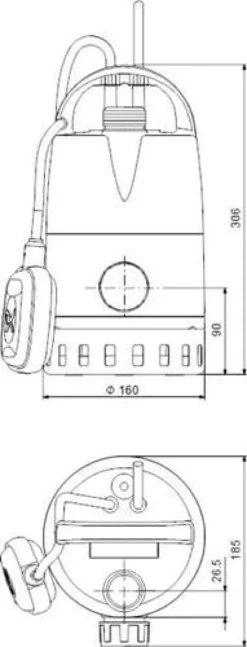 GRUNDFOS Kellerentwässerungspumpe Unilift CC-5 A1 1x230V 0,24kW 5m Kabel